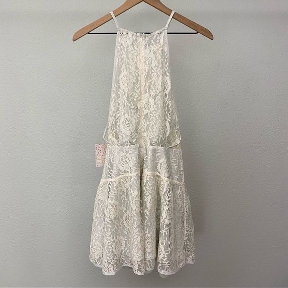 NWT Free People Wish Upon a Star Mini Dress in Ice Combo - Picture 5 of 9